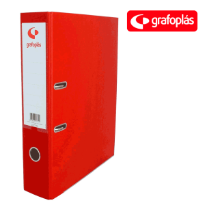 Archivador Grafcolor Din A-4 65mm color rojo