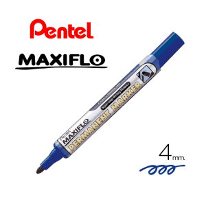 Rotulador permanente Maxiflo Pentel NLF-50 color azul